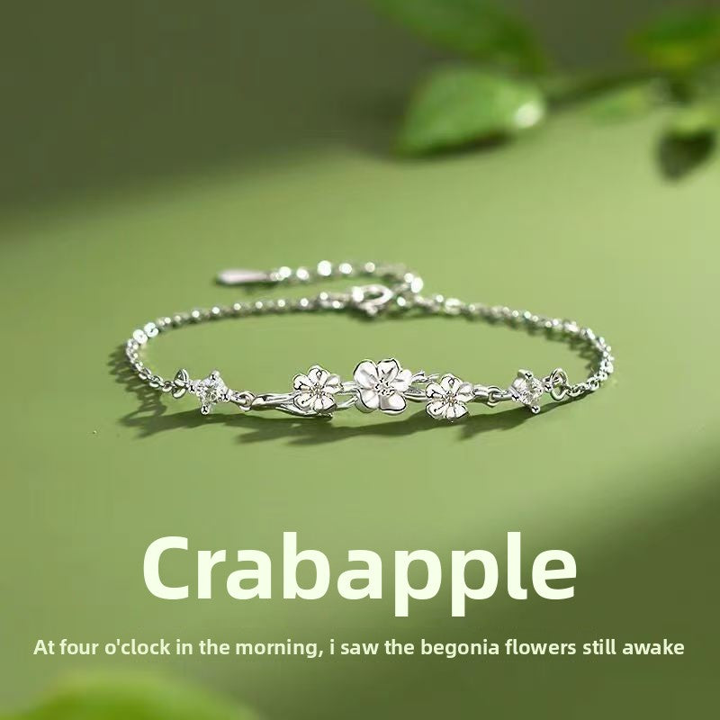 Cool and Elegant Winter Snowflake Exquisite Light Luxury Niche Design Zircon High-End Adjustable Fashion Bracelet