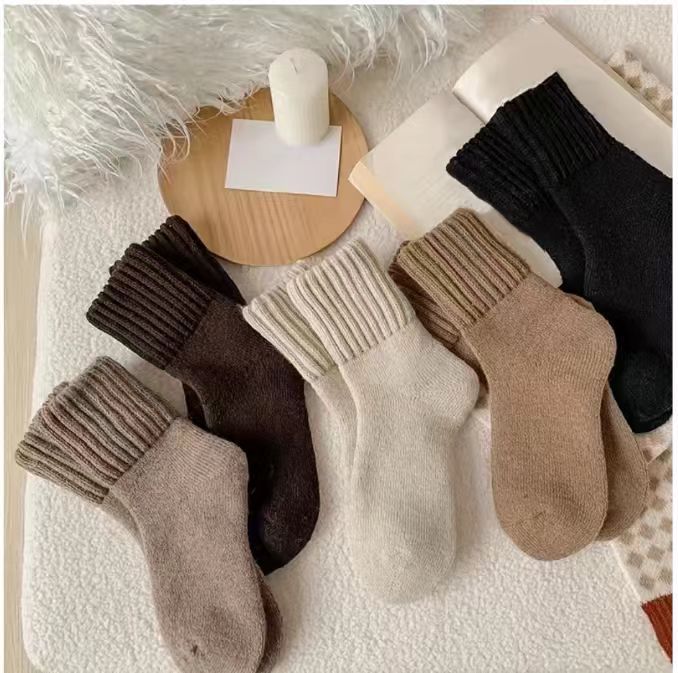 Thick, warm knitted socks