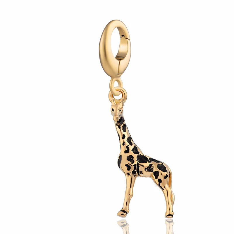 Animal Themed Stainless Steel Gold Plated Pendant Necklace