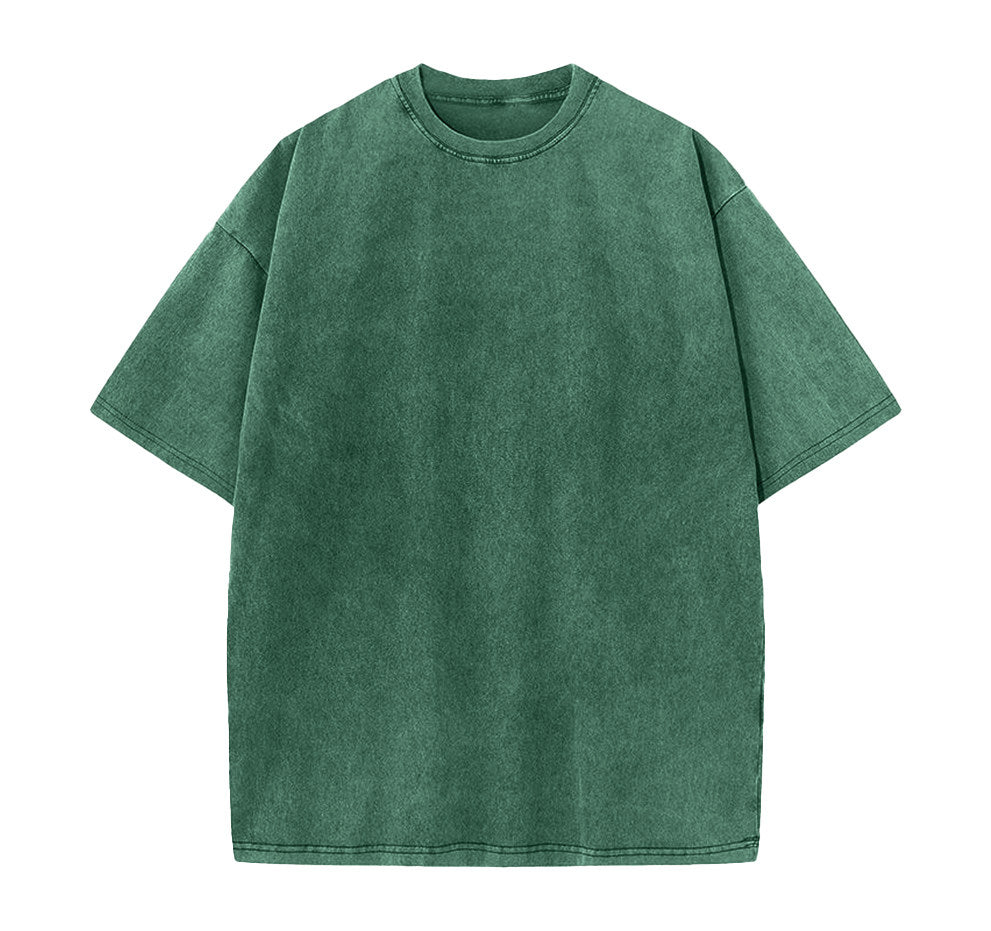 Heavyweight Vintage Washed Cotton T-Shirt - Durable 220g Cotton