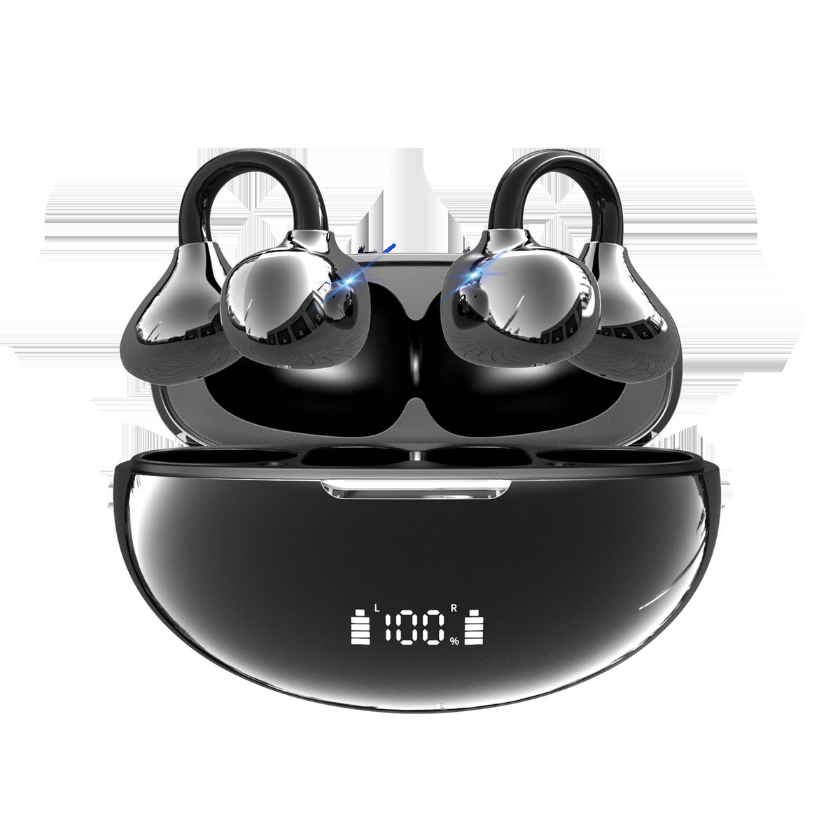 Ear Clip Bluetooth Headset Bone Conduction Wireless Sports Earphones with AI Translation Ultra-Long Battery Life