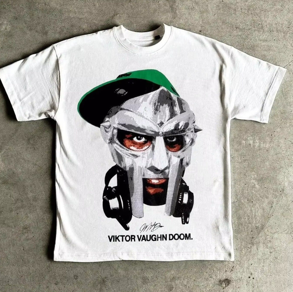 Oversized Graphic Print Cotton Blend T-Shirt