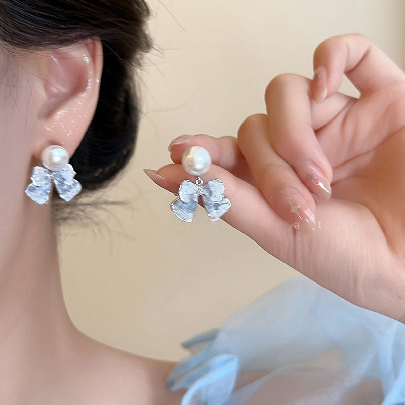 LunaPearl Butterfly Earrings Sterling Silver