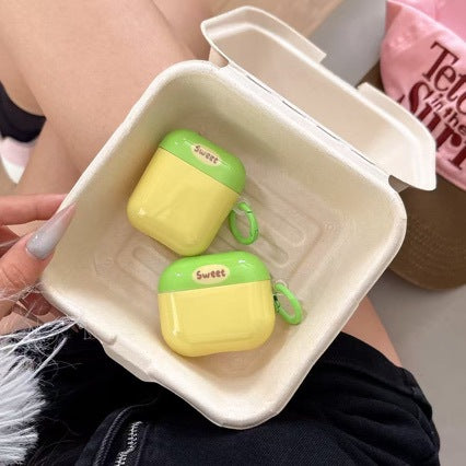 3D Green Apple AirPods Protective Case with Lanyard