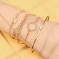 Geometric Heart Knot Bracelet Set