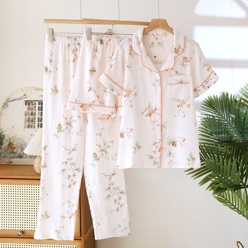 Three-piece lightweight pajama set