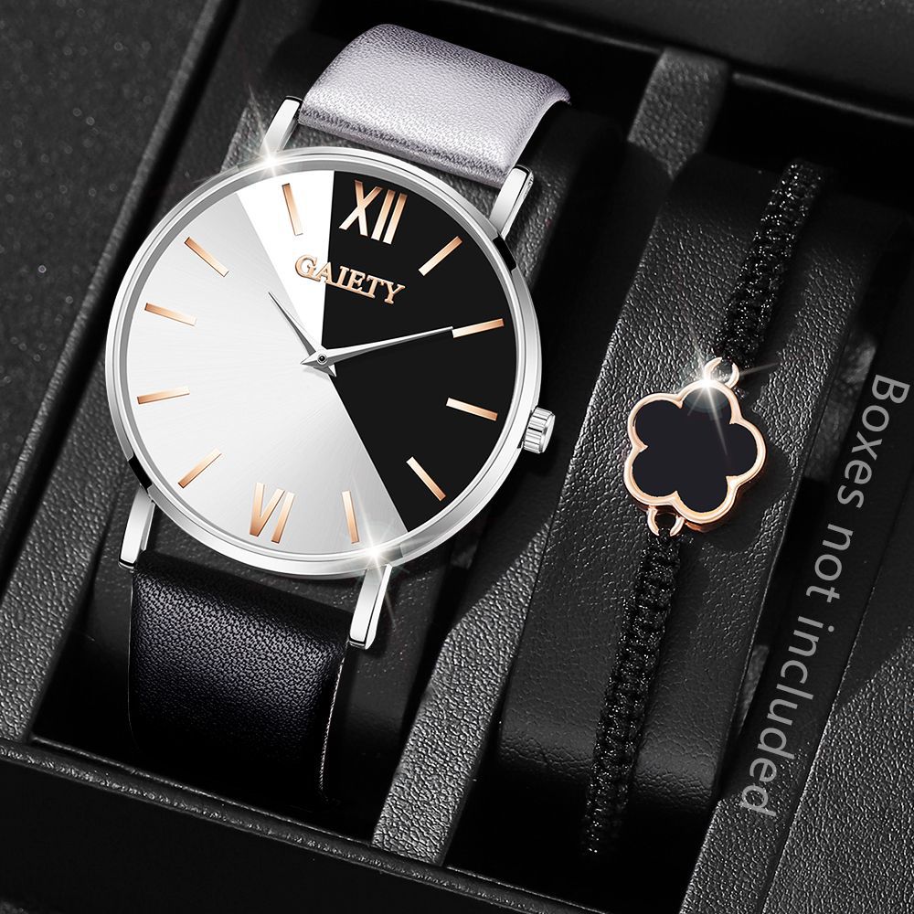 Two-color simple quartz watch
