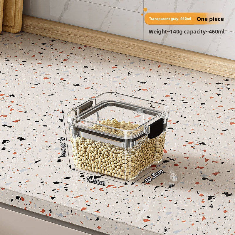 Snap Lock Food Storage Container with Transparent Square Design