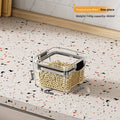 Snap Lock Food Storage Container with Transparent Square Design