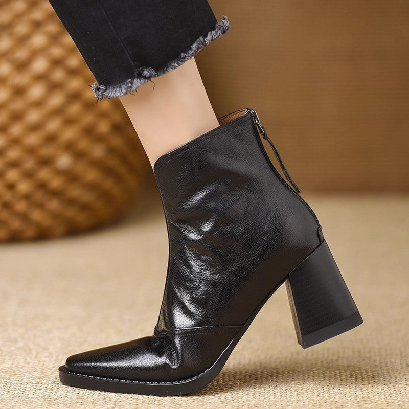 Marquette Vintage Square Toe Ankle Boots