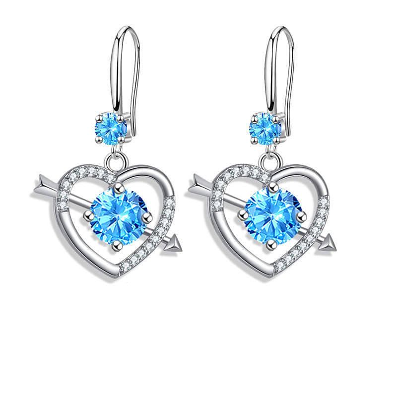 Cupid's Arrow Heart Drop Earrings