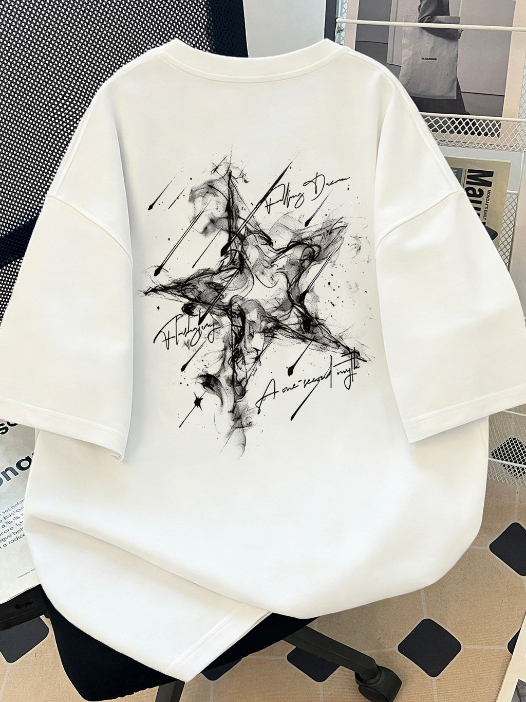 Loose Fit Printed Cotton T-Shirt in Multiple Colors