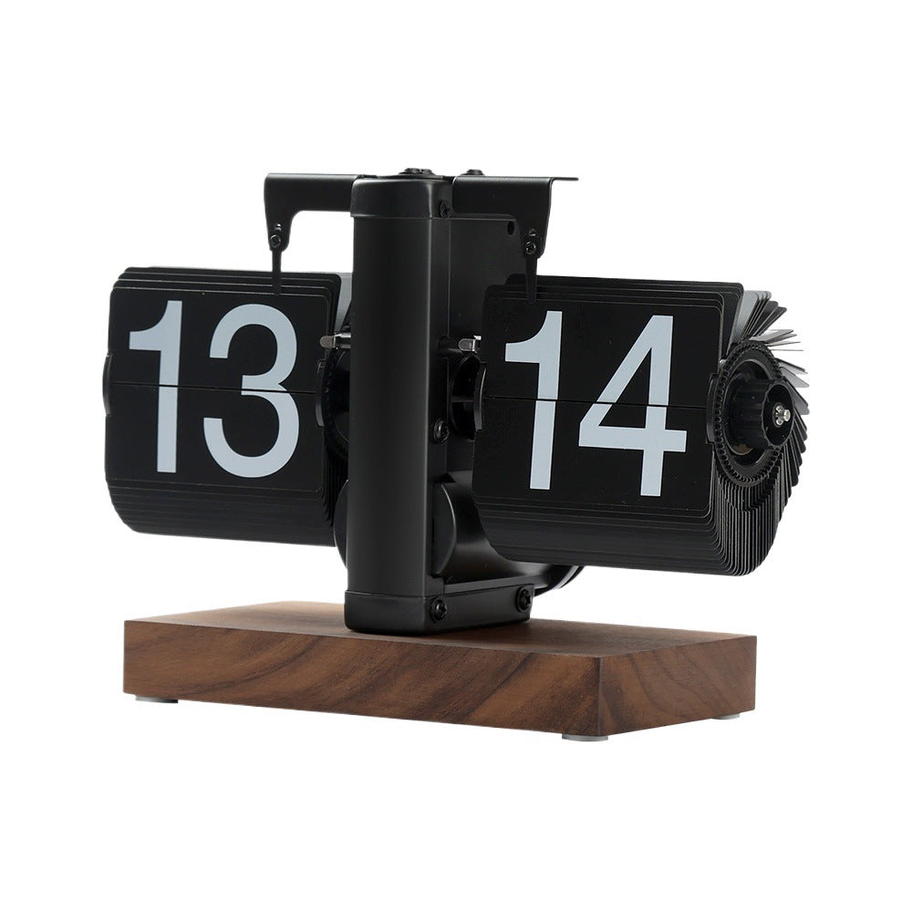 Automatic Flip Page Clock Retro Design