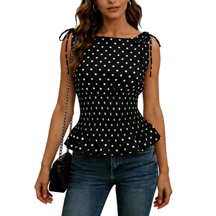 Polka Dot Slim Fit Tank Top