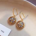 Vintage Enamel Geometric Earrings