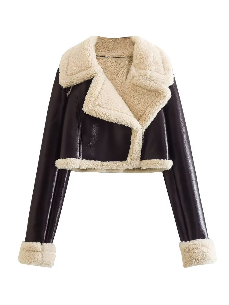 Women's Short Sexy Motorcycle Jacket