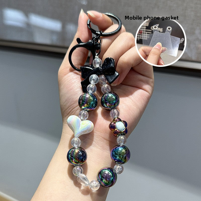 Cute Flower Bow Beaded Key Chain