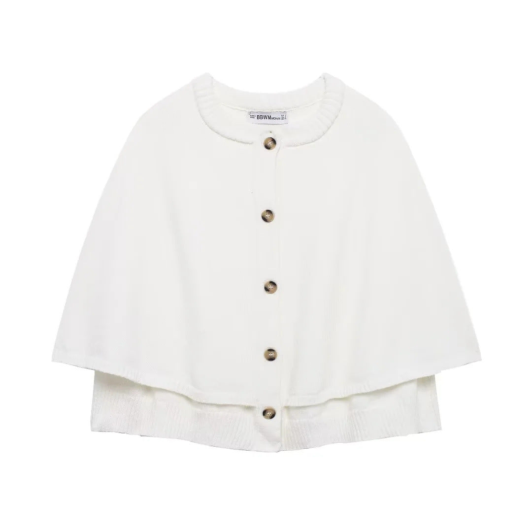 Women's knitted short sleeve cardigan