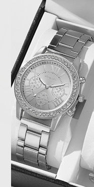 Women's Three-Eye Quartz Diamond Watch