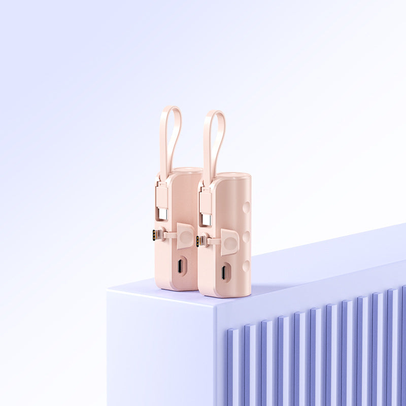 Portable Power Bank with Built-in Cable