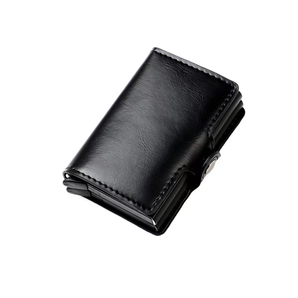 Men's ultra-thin carbon fiber automatic pop-up card wallet