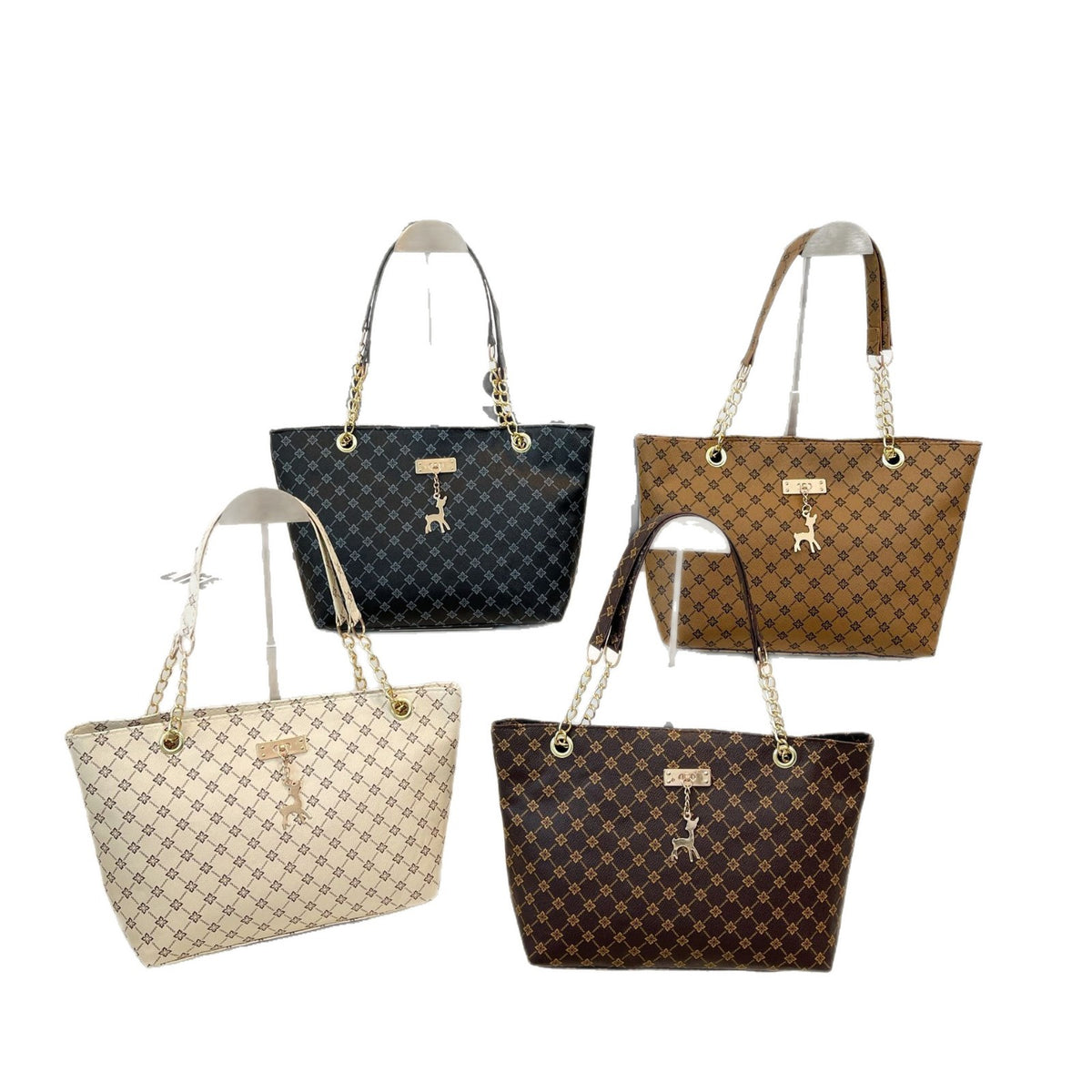 Retro Chain Tote Bag with Adjustable Strap