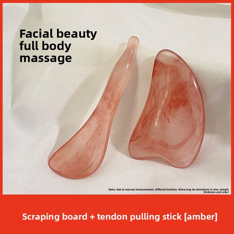 Facial gua sha and tendon-striking stick