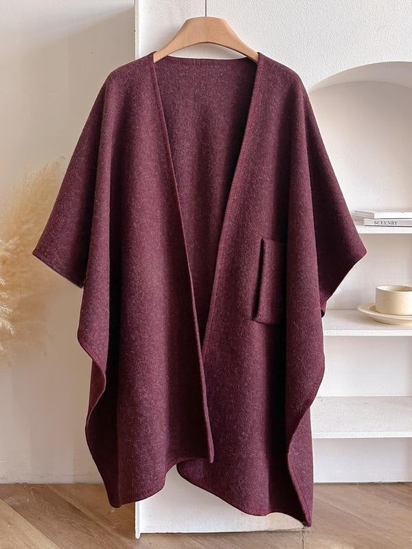 Women's Cross Front Woolen Cloak