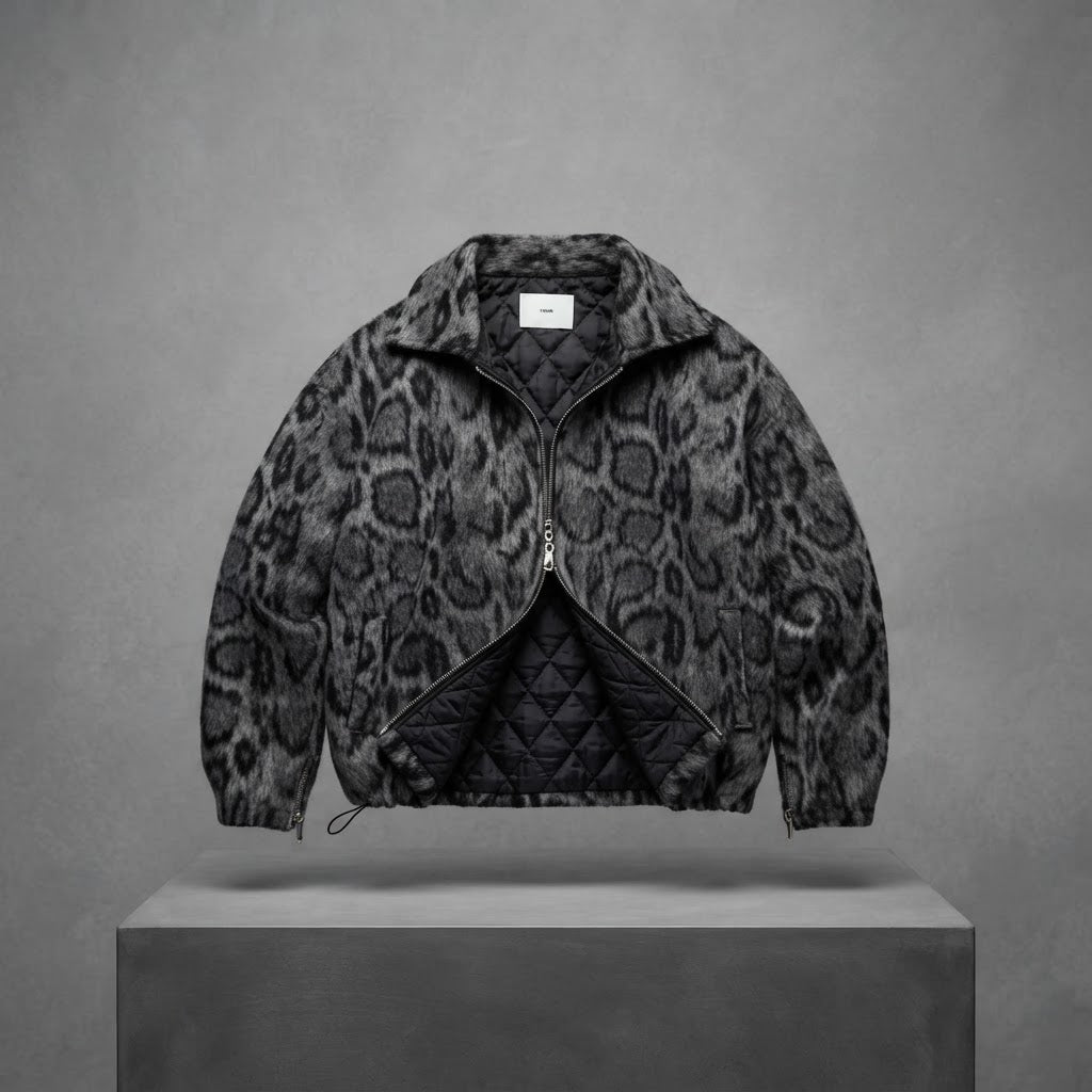 Leopard Woolen Jacket