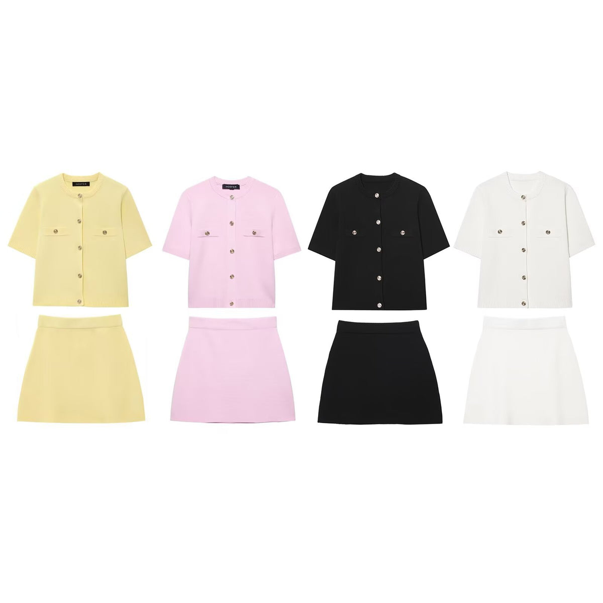 Women's Knit Cardigan and Skirt Set