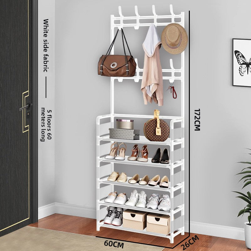 Simple floor-standing multi-functional clothes hanger