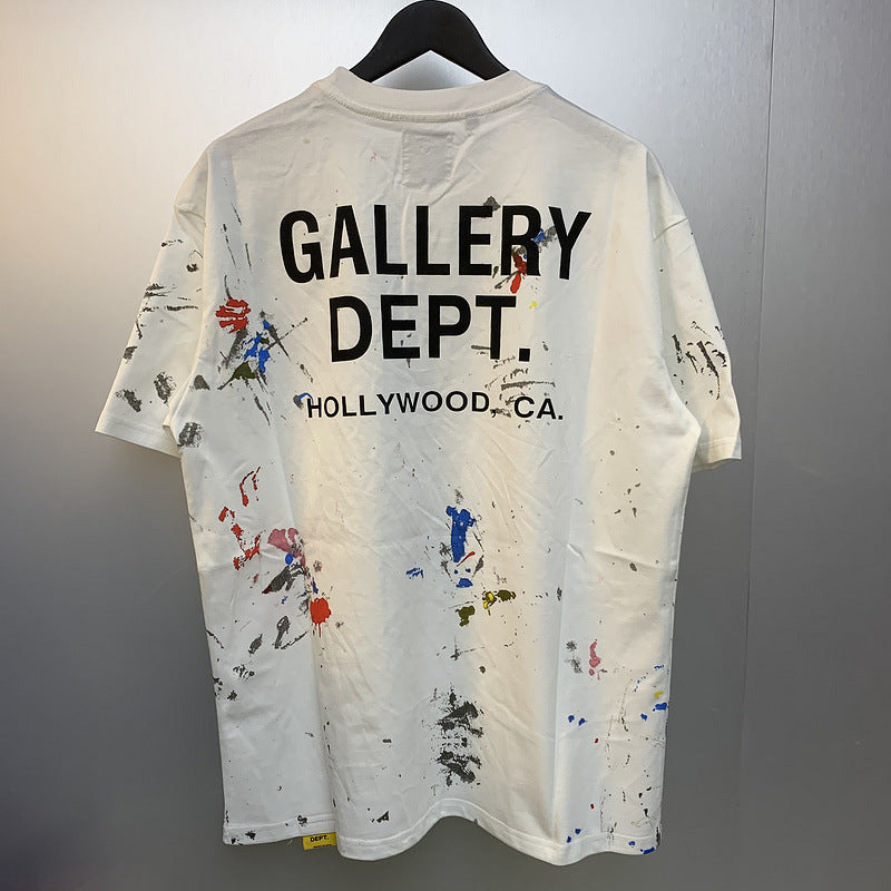 GALLERY DEPT 25SS Unisex Cotton T-Shirt with Graffiti Ink Design