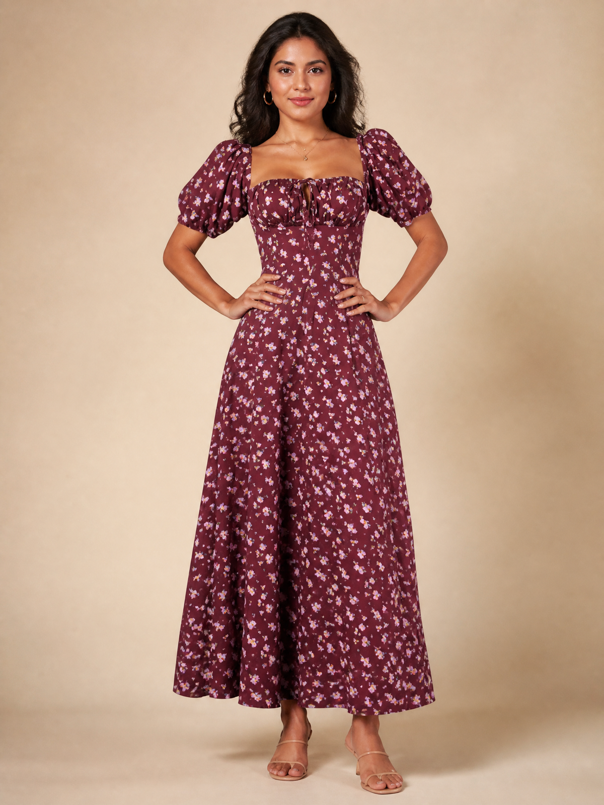 Solara Floral Midi Dress