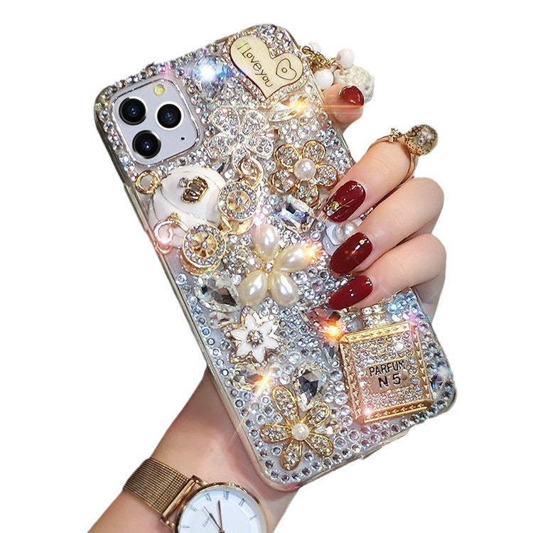 Rhinestone Silicone Phone Case for iPhone