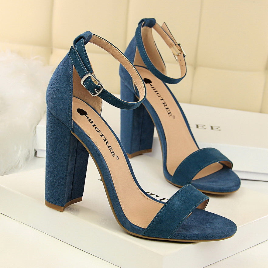 Fashion Women High Heel Sandals with Buckle