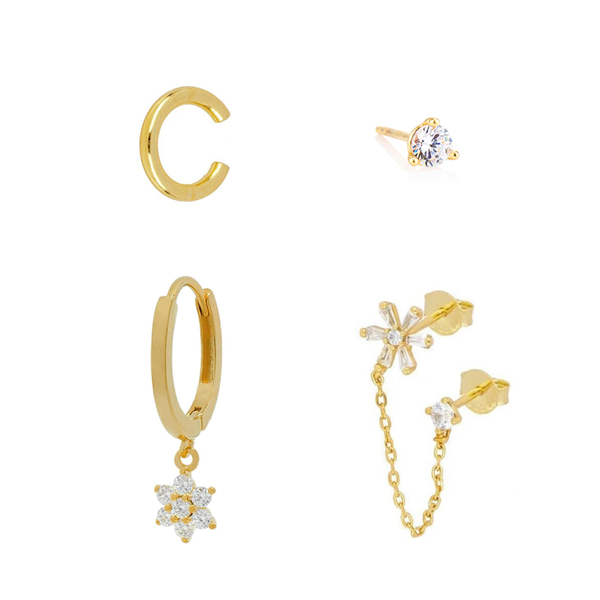 Radiance Geo Zircon Earrings