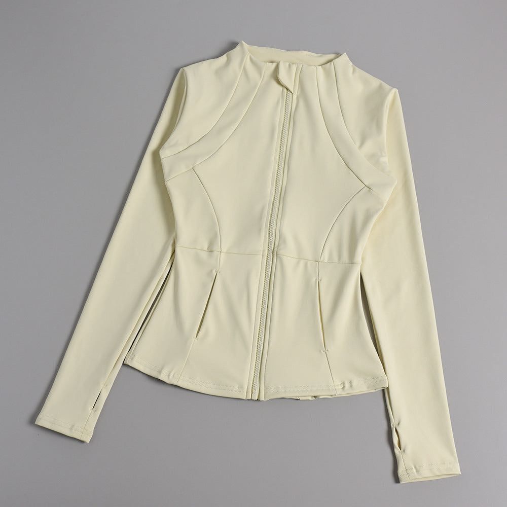 Women's Slim Fit Yoga Jacket with Zipper