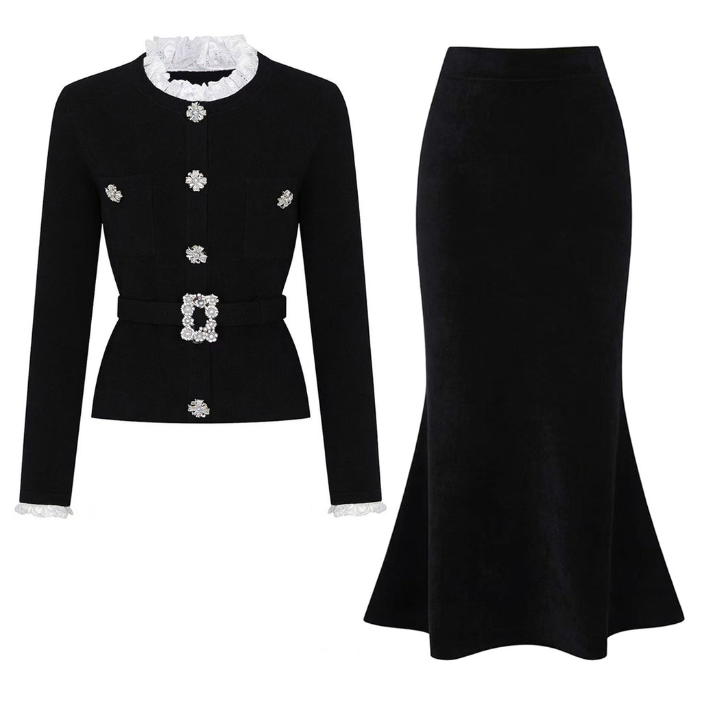 Women's blazer + midi skirt set