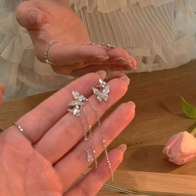 LunaPearl Butterfly Earrings Sterling Silver