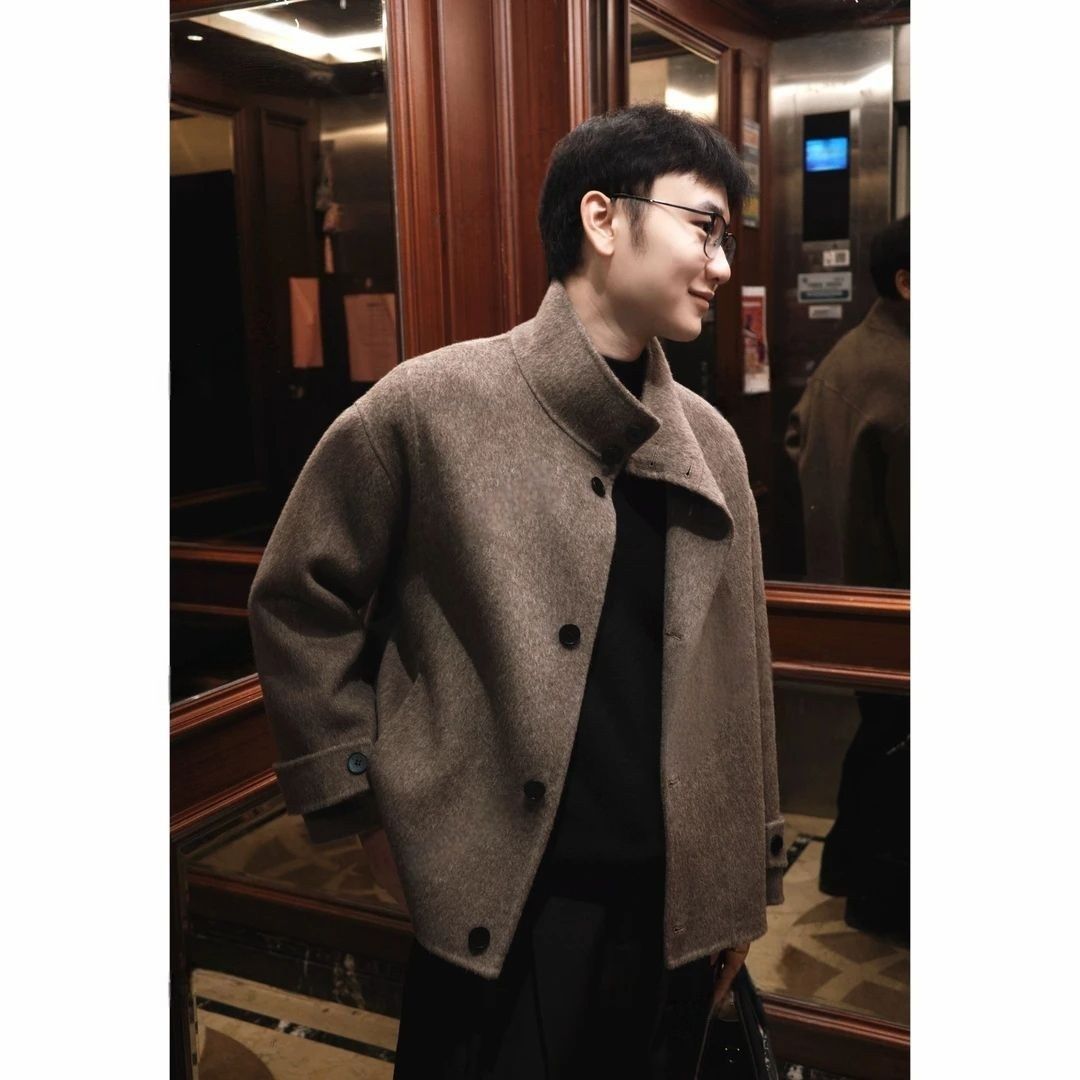 Mens Wool Blend Coat