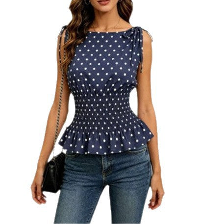 Polka Dot Slim Fit Tank Top