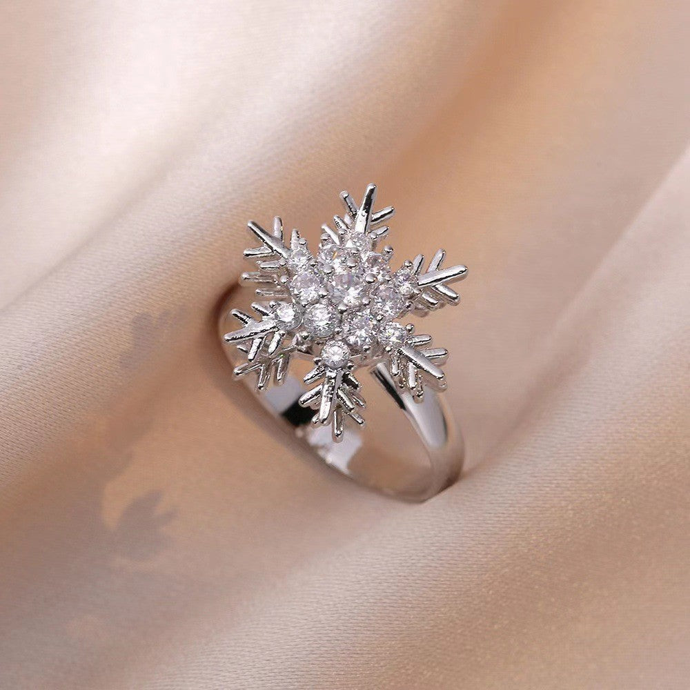 Adjustable Spinning Zircon Copper Ring