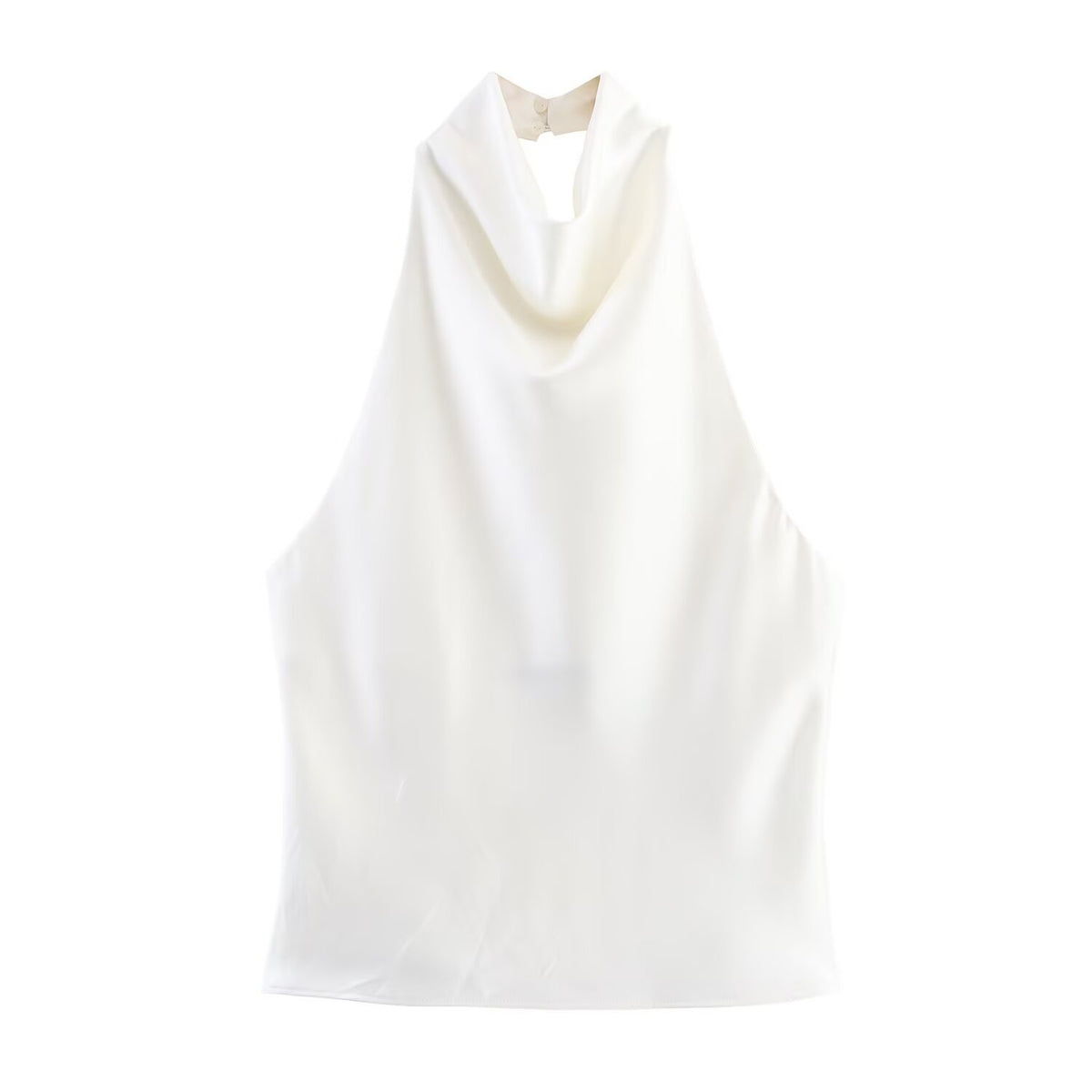 Womens Silk Satin Halter Neck Top