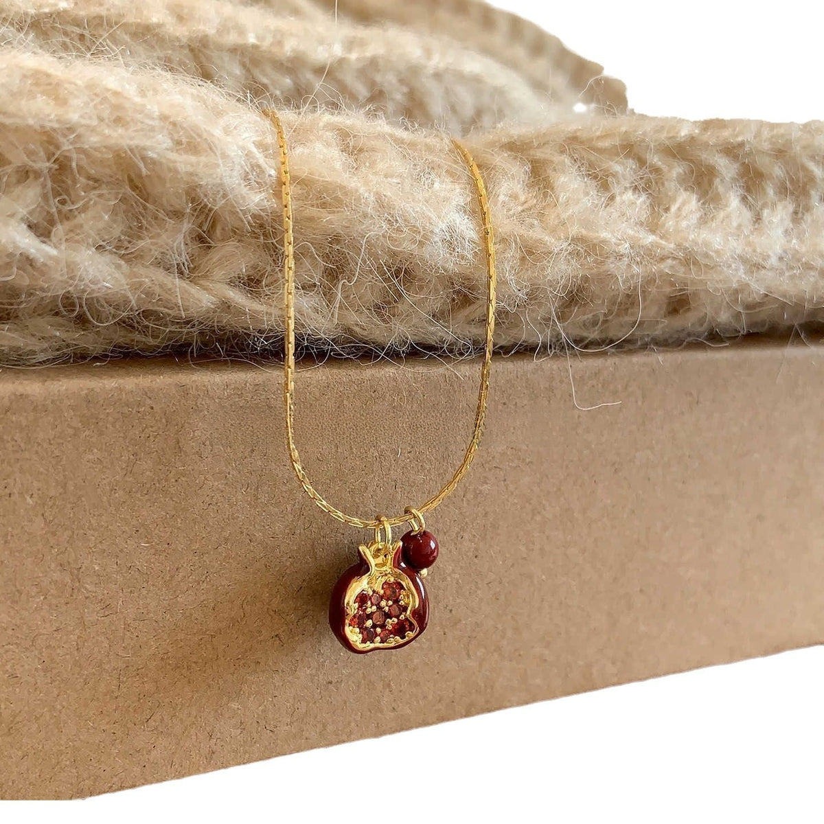 Vintage Pomegranate Pearl Necklace