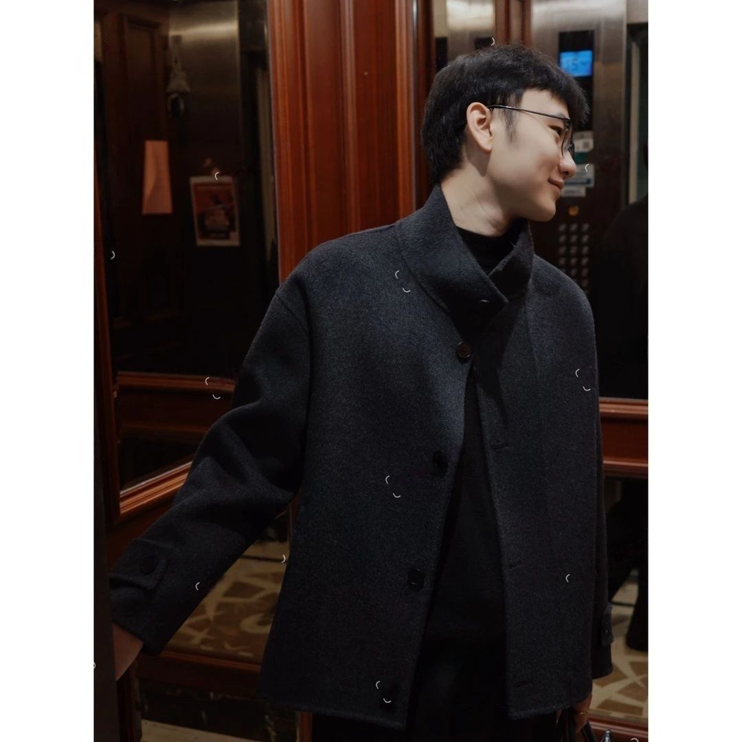 Mens Wool Blend Coat