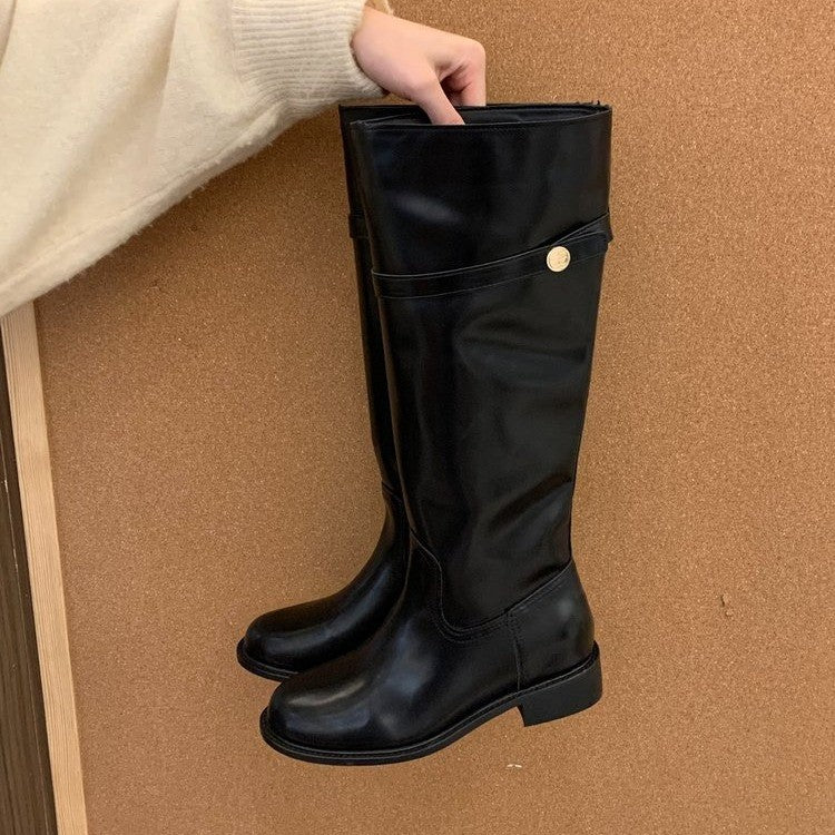 Velora Mid-Calf Boots with Hidden Heel