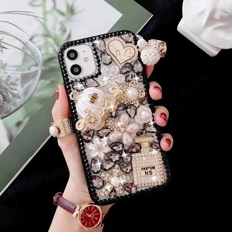 Rhinestone Silicone Phone Case for iPhone