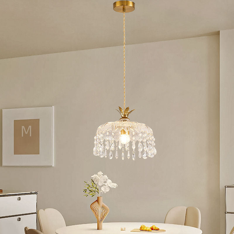 French Retro Crystal LED Chandelier Light
