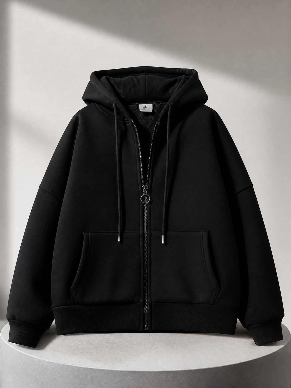 Unisex Premium Fleece-Lined Zip-Up Hooded Jacket