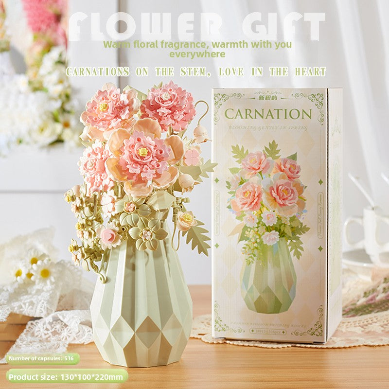 DIY Building Block Flower Bouquet